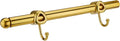 Valet Rod for Closet Pull Out with Hooks, Easy To Install (Brushed Gold, 12 Inch)