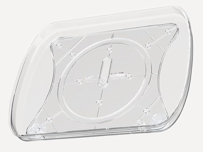 HIYOHIYO 2-Pack Clear Lazy Susan for Refrigerator Rectangular Fridge Turntable Organizers and Storage Pull Out & 360° Rotating for Cabinet Pantry Kitchen Table Bathroom (13.7"x10.2")