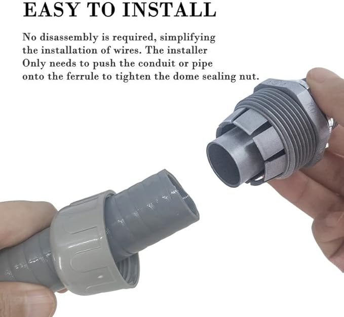 1/2 inch 100Ft Liquid-Tight Conduit Kit, Flexible Non Metallic Electrical Conduit, with 6 Straight and 5 Angle Fittings Included. 1/2" Dia