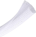 Cable Management Sleeve, Split Design, 25FT - 1.25 Inch, White | Cord Protectors from Pets | Heat & Abrasion Resistant Wire Loom | Automotive Wiring & Home Office Cable Organization