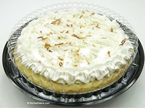 KitchenDance D & W Fine Disposable Pie Carrier with Clear Low Dome Lid - 9 Inches Reusable Pie Carrier for pies and Cupcakes - Perfect for Storing, Preparing Food - WJ40, 10 Count