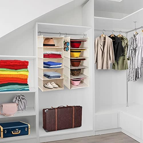 Hat Rack for Closet Organizer and Storage Fedora Hanging 10 Shelves