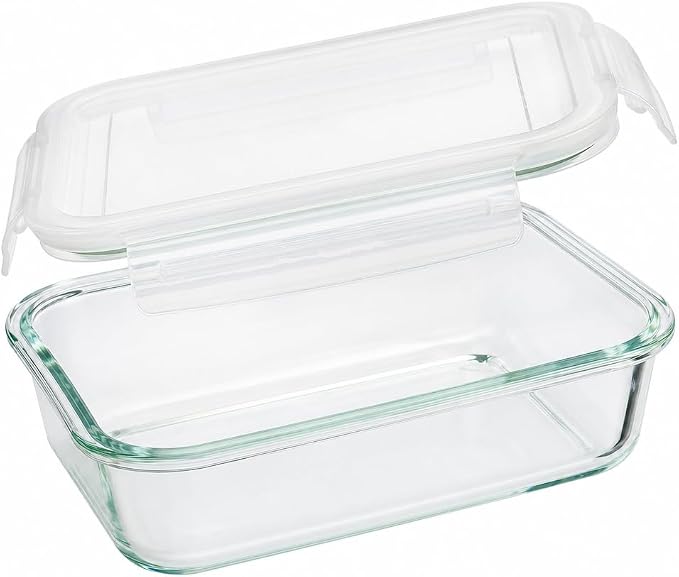 otis classic Glass Food Storage Containers With Locking Lids - Meal Prep Containers - Lunch Bento Boxes - 1 Compartment - 4pk-28oz Box Set - Transparent Lids - BPA Free and Dishwasher Safe