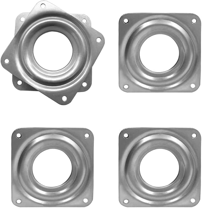 3" Lazy Susan Turntable, 200-lb Heavy Duty Steel Ball Bearing Rotating Tray Swivel Plate Cabinet Low Profile for Dining Table, Stool Chair, Pantry, Organizer (Silvery)