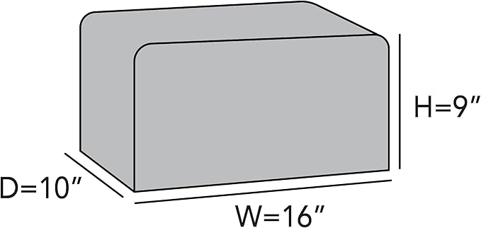 Covermates Keepsakes Rectangular Appliance Cover – Quilted Kitchen Appliance Cover for Countertop Storage – Dust Protection – Stain Resistant – Washable – Slip-On Appliance Design, Cream