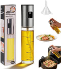 100ml Olive Oil Sprayer, Food Grade Glass Cooking Oil Spray Bottle, Stainless Steel Mister for Air Fryer Salad BBQ Roasting