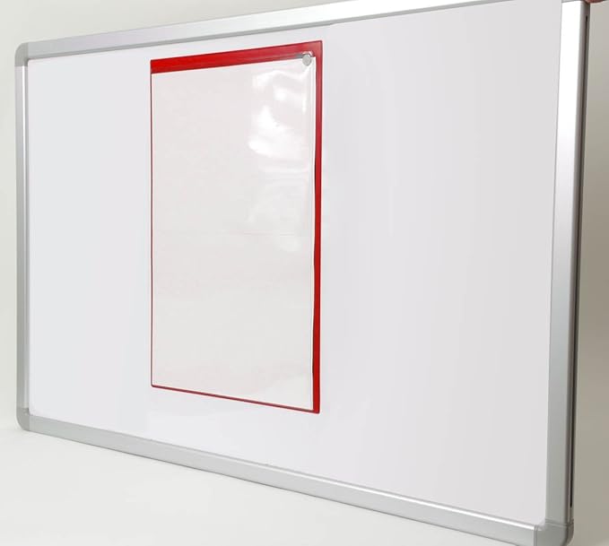 StoreSMART® Magnetic Closure Pockets - Magnetic-Back - 11" x 17" - 50-Pack - Red - MCP3512MB-R-50