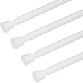 KXLife Tension Curtain Rod Adjustable 28-40 Inch, 4 Pack, White | No Drilling, Expandable Spring Loaded, Renter Friendly, for Window, Doorway, Kitchen