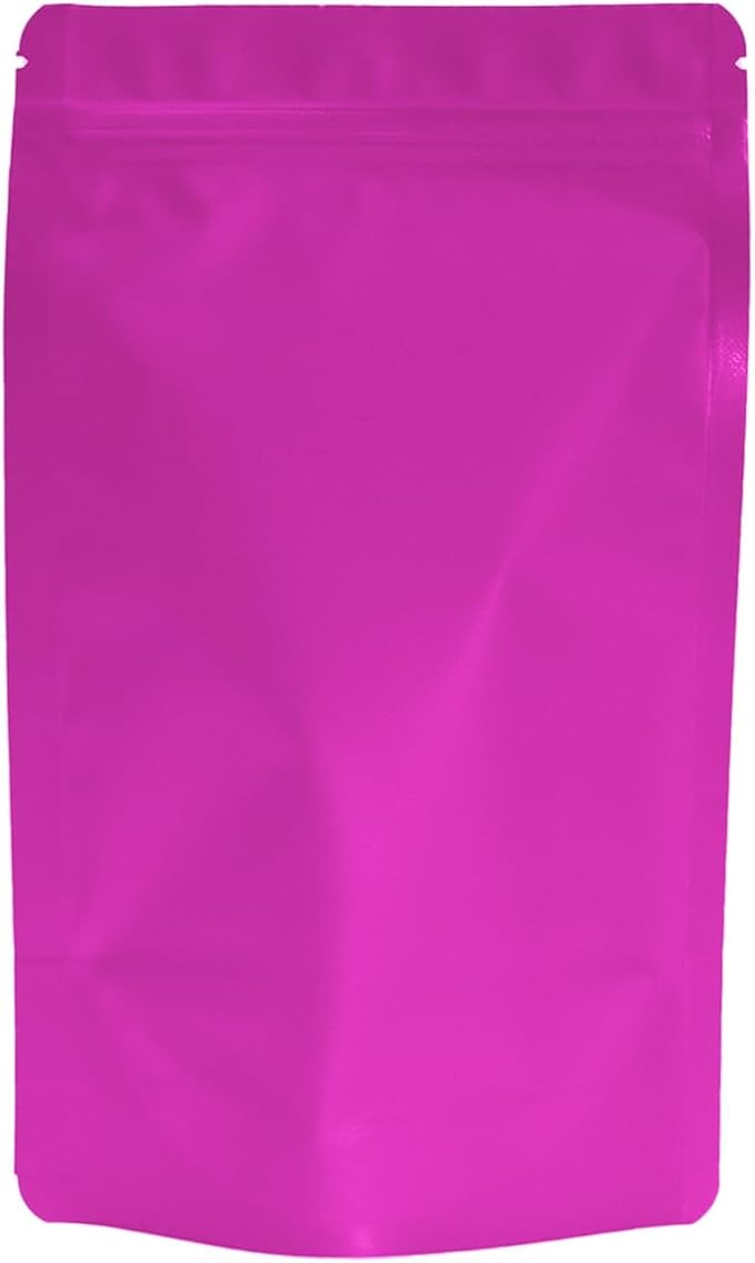 100PCS Smell Proof Resealable Pouch Bags,ULIFESTAR Aluminum Foil Flat Food Storage Bag,Sealable Pcsaging Zipper Pouches with Tear Notches for Pcsaging Lipgloss,Jewelry,etc(12*20cm/4.72*7.87",Purple)