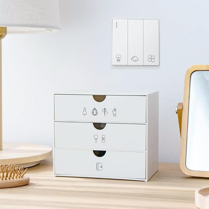 600 Pcs Light Switch Sticker Labels, 40 Designs Transparent Switch ID Stickers Black Switchboard Label Decals for Home, Kitchen, Bathroom, Office School
