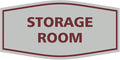 Signs ByLITA Fancy Storage Room Sign (Light Grey/Burgundy) - Small 10 Pack