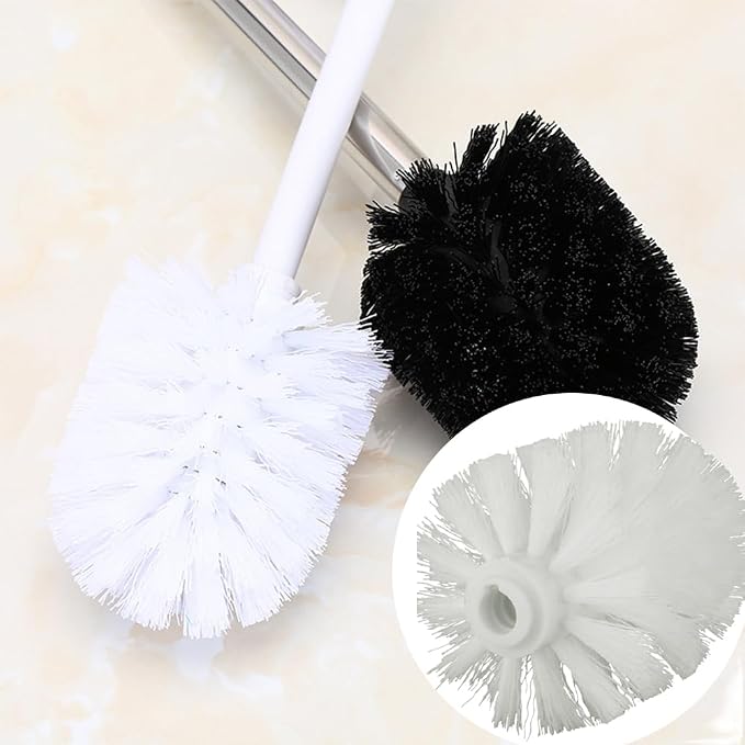 4Pcs Toilet Bowl Brush Replacement Head, Universal Toilet Brush Head Replacement, Ball Shaped Toilet Brushes Heads, for Home Hotel Bathroom Cleaning Tool(White)