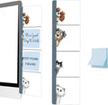 Computer Monitor Memo Board, Sticky Note Holder, Monitor Side Note Board, Acrylic Desk Organizer with 100Pcs Notes for Office Worker Men Women, Home Desktop and Office Desk, Gifts for Dog Lovers