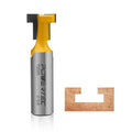 POWERTEC T Track Router Bit, Tungsten Carbide Tipped Router Bit, 1/2" Shank, 5/8" Dia., Slatwall, T Slot for Picture Frames, Compatible with 1/4" & 5/16" T Track Bolts (73025)