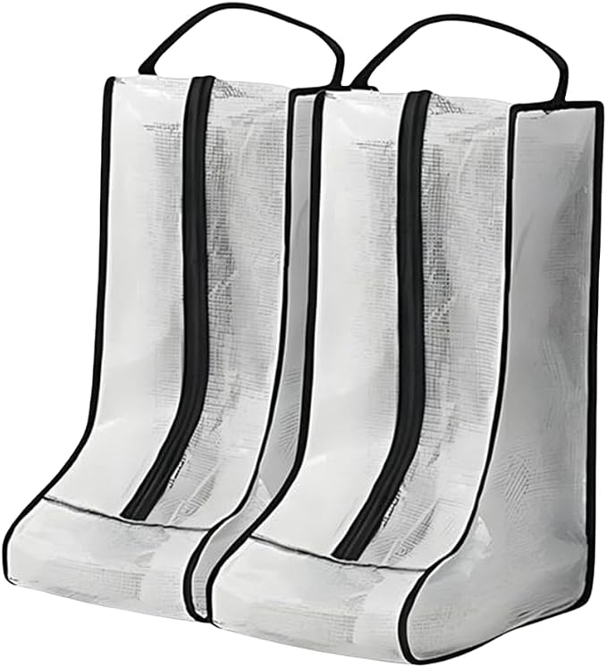 Portable 2 Pack Boots Storage,Tall Boots Storage/Protector Bag | Black Portable waterproof storage bags are used for travel storage,under the bed,wardrobe,shoe cabinet and other home storage