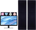 2 Pack Black Monitor Memo Board Top Mount,18" Monitor Sticky Note Holder,Sticky Boards,Message Board for Computer Monitors