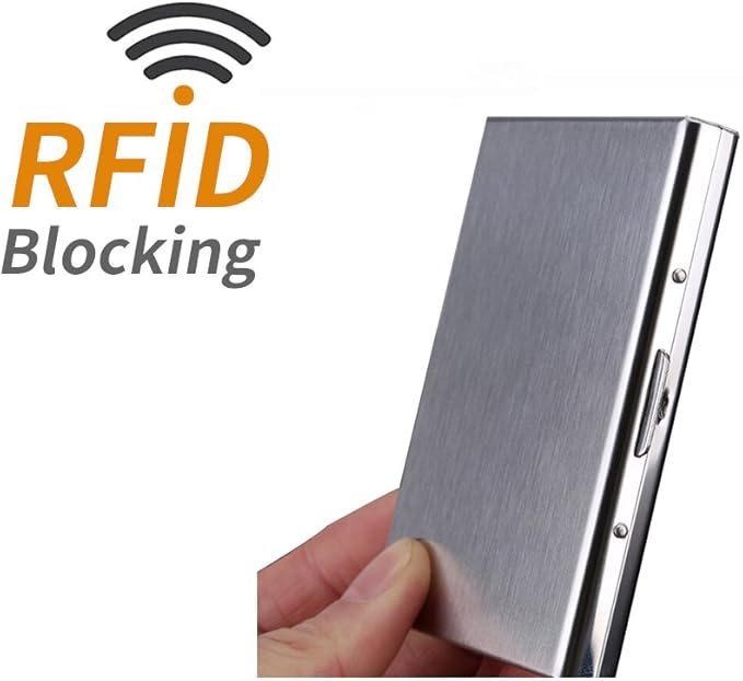 EASTNIGHTS RFID Credit Card Holder Metal Wallet Slim Credit Card Case Protector Business Card Holder for Women or Men