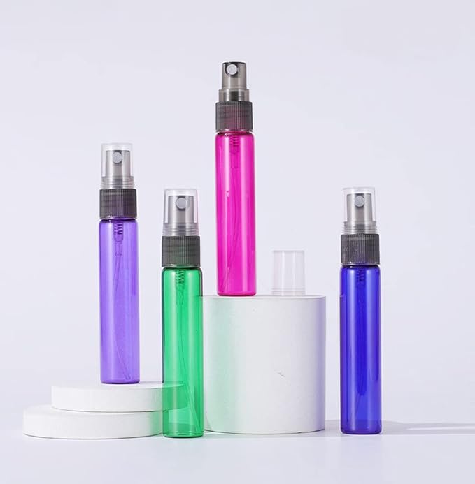 20 Pack Set 10ML Protable Refill Bulk Atomizer Spray Travel Perfume Bottle Hydrating Empty Bottle (Purple)