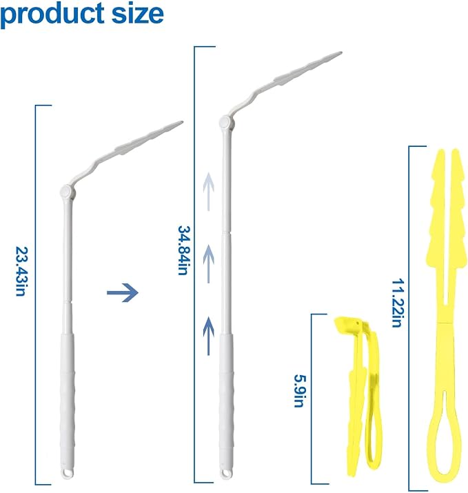 Replacement Handles Compatible with Swiffer Duster Refill, Swiffer Duster Extended Handle,Foldable & Extendable Dust Handle Only(White 3pcs)