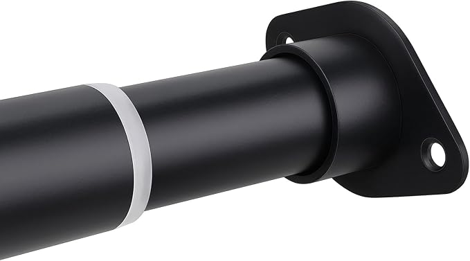 Closet Rod for Hanging Clothes, 18 to 28 Inches Adjustable Clothes Rod for Closet, Matte Black