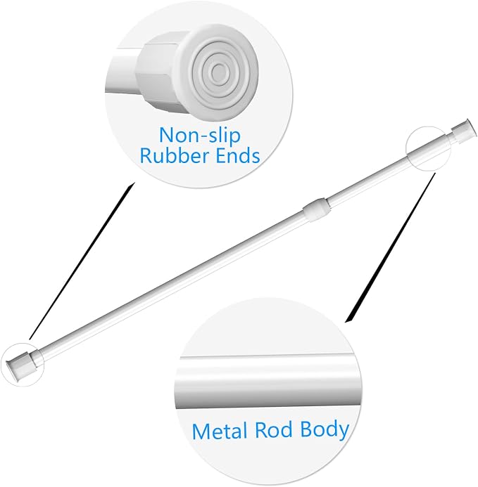 RV & Camper Adjustable Tension Rods 16"-27.5" - Essential Organizer Bars for Travel Trailers, Campers, and RVs Kitchens and Closets Must-Have, 6 Pack