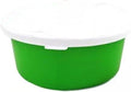 Correct Connect RCC Mini 1 Gallon Horse Feed Storage Bowl with Snap Lid, Feed Container for Treats and Supplements, BPA Free Food Grade Feed Bucket, Stackable (Lime Green)