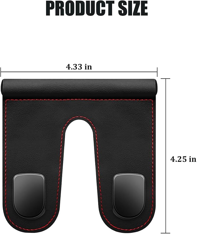 Car Co-Pilot Glovebox Hook, Dual Hook Passenger Seat Glovebox Hanger Organizer for Purse Handbag Umbrella, Automotive Interior Glove Box Hanging Storage Holder, Universal Fit (Black)