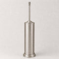 Nickel Toilet Brush and Holder Set，Extra Long Handled Toilet Bowl Brush and Holder，Stainless Steel Heavy Duty Toilet Brush for Bathroom,Deep Cleaning Modern Toilet Cleaner Slip Base