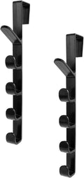 2Pcs Over The Door Hat Rack, 5 Layer Hanging Organizer Hooks for Closet | ABS door hanger rack for hats, bags, coats and towels, ideal for bedroom, bathroom and space saving storage