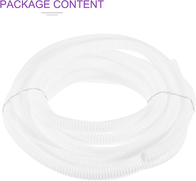 DMiotech 20ft Wire Loom Split Tubing 1/2 Inch(12.7 Mm) ID, Cord Protectors from Pet Flexible Conduit Cable Management for Office, Home, Garden, White