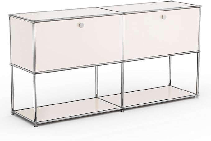 Modern Cabinet Free-Standing, Living Room,Home Office Décor, White