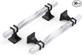 30 Pack 5 Inch White Marble Cabinet Pulls, Black Cabinet Handles Marble Grain and Black Pulls, Kitchen Cabinet Handles Square Dresser Drawer Pulls Kitchen Hardware