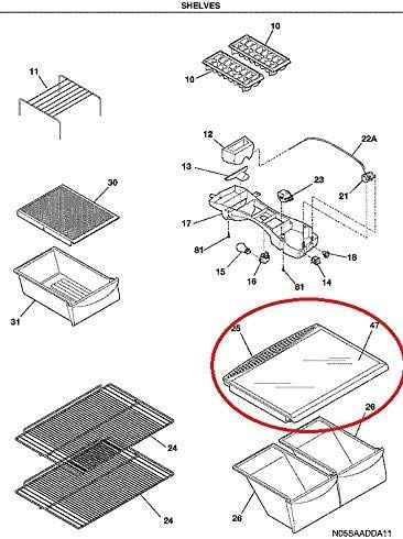 Crisper Glass Replacement Compatible with Frigidaire 240350608/AP2115928-24" x 15.5" x 1/8" Tempered Glass Crisper Drawer Cover Insert Compatible with Kenmore, Electrolux, Crosley, and More