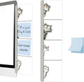 Gifts for cat Lovers Computer Monitor Memo Board, Sticky Note Holder, Monitor Side Note Board, Acrylic Desk Organizer with 100Pcs Notes for Office Worker Men Women, Home Desktop and Office Desk