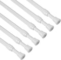 KXLife Spring Tension Curtain Rod for Window Adjustable 28-40", 6Pcs | White, No Drilling, Expandable Spring Loaded, Drapery Rod for Home Decor, Window, Doorway