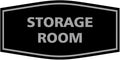 Signs ByLITA Fancy Storage Room Sign (Black/Silver) - Medium 10 Pack