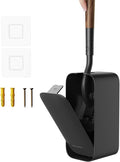 Toilet Cleaner Brush, Diveotree Toilet Brush and Holder for Dead Corner Cleaning, Wall Mounted Toilet Bowl Brush for Bathroom Decor, Toilet Scrubber Brush for Home/Hotel (Black, Square-1pack)