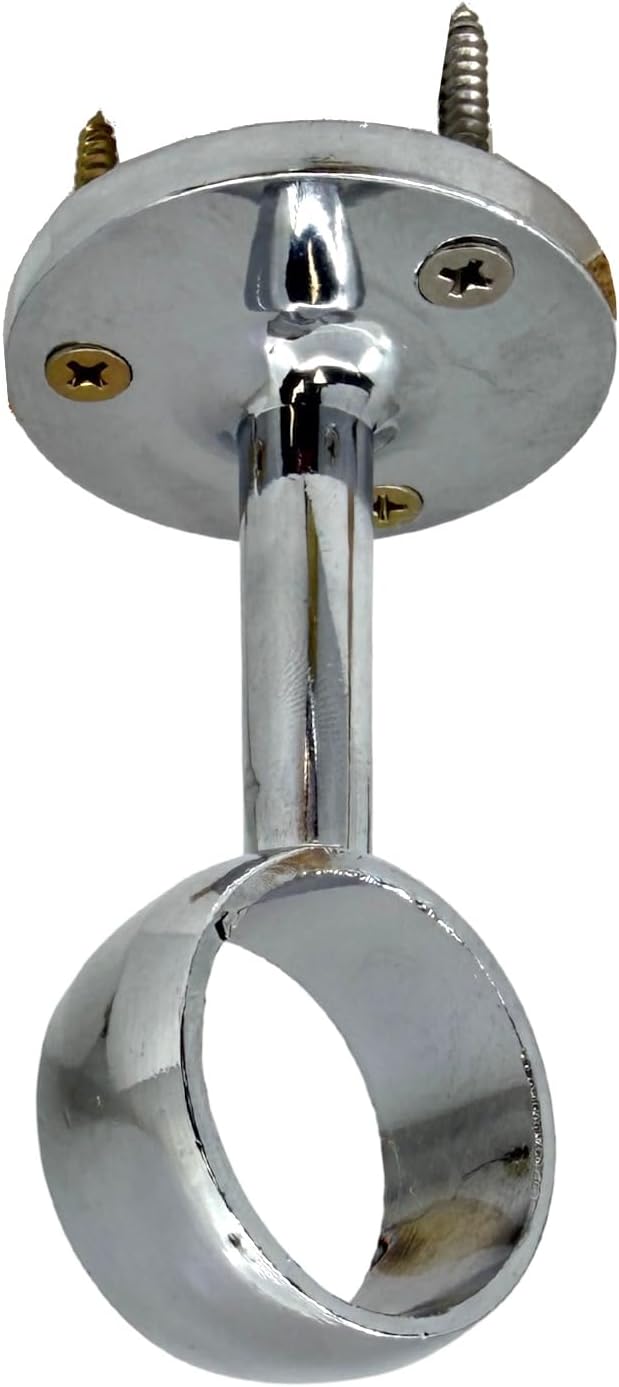 Desunia Die-Cast Mid Hanger for Chrome Round Closet Rod | 1 Pack