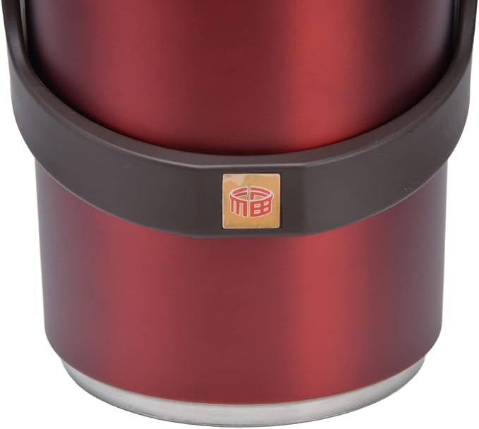 Qiilu Food Flask 2L Termos Para Comida Caliente 24 Horas 304 Stainless Steel 2.3L Vacuum Lunch Box 3 Layers Prevent Leakage Insulated Container For Work Travel (Red)
