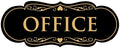All Quality Designer Office Sign | Easy Installation - Black/Gold - Medium (1 Pack)