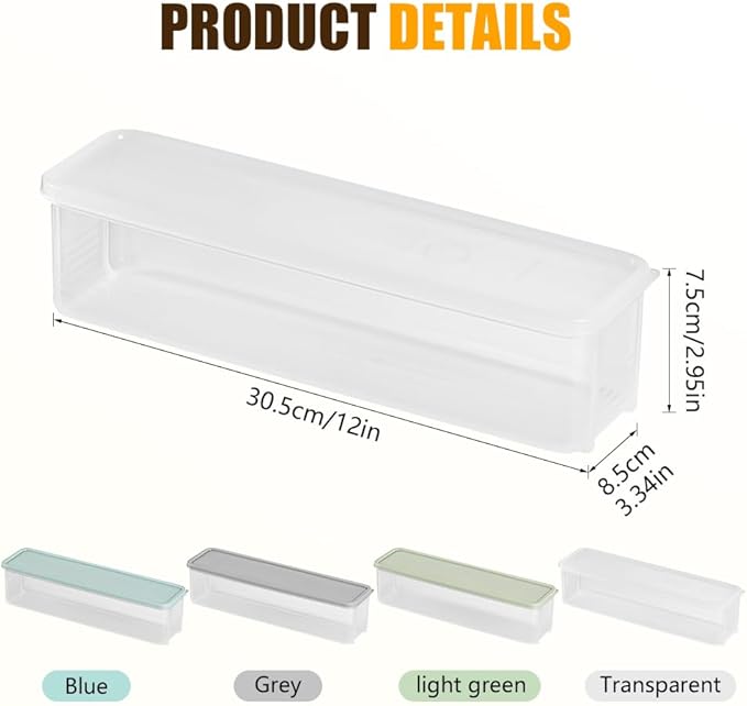 Storage & Crisper Boxes, 2025 New Durable Food Storage Containers, Stackable Refrigerator Organizer for Kitchen, Airtight Food Box with Lids, Fresh-Keeping Container Suitable (Green, 2pcs)