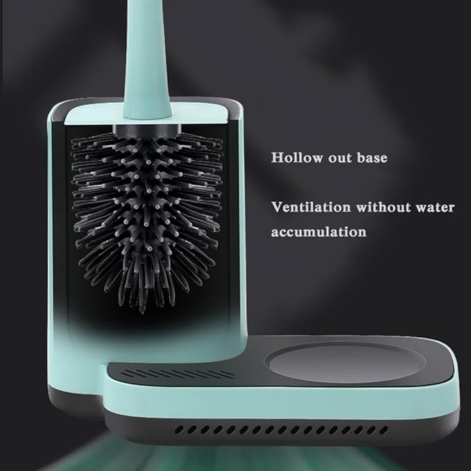 Multi-Function Toilet Brush and Holder, Toilet Cleaner Brush for Bathroom, Floor Standing & Wall Mounted Toilet Scrubber, No Dead Angle Home Cleaning Utensils Bathroom Accessories (Color : Red