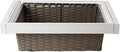 Pull-out Clothes Storage Basket,Stackable Shelf Baskets Organizer,Stackable Storage Bins,for Wardrobe and Closet Drawer in Bedroom Office(White,22.04-24.01in)