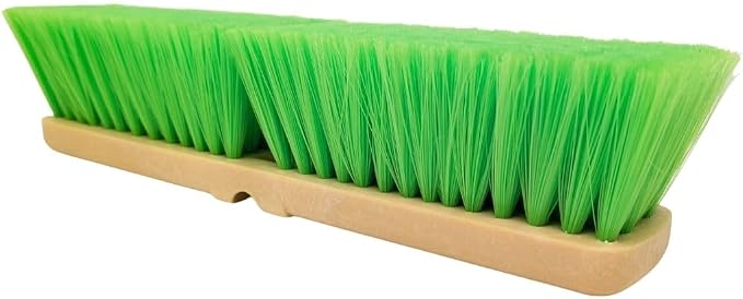 Teravan Green Flow Through Essential Flagged-End Brush Head, 14-Inch | Extra Soft Bristle Brush for Gentle Car Wash, RV, Boat, Window & Floor Cleaning, Compatible with Pole Handle