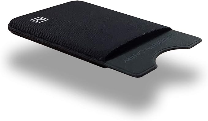 Modern Carry Ultra Thin Wallet for Men & Women, Single Pocket or 2 Slot Options, Slim Stretch Fabric Minimalist Front Pocket Card Holder