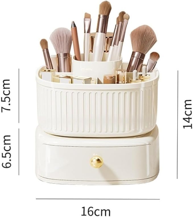 Makeup Organizer Home Desktop Light Luxury Storage Box Living Room Bedroom Large Capacity Storage Bucket Plastic Advanced Multi-functional Cosmetics Storage Box for Jewelry Hair Accessories Skincare O
