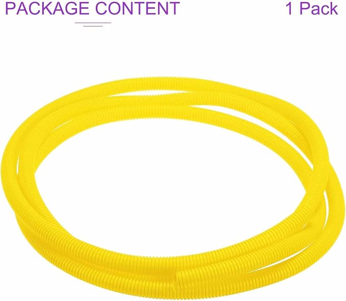 DMiotech 10ft Wire Loom Split Tubing 1/2 Inch(12.7mm) ID, Cord Protectors from Pet Flexible Conduit Cable Management for Office Home Garden, Yellow
