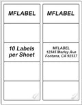MFLABEL 2x4 Shipping Address Labels - 10-UP, 3000 Count, 300 Sheets for Printer - Internet Mailing Stickers, 2" x 4" FBA Labels for Laser/Inkjet Printer