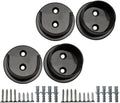 QCAA Extra Heavy Duty Premium Solid Brass Closet Pole Socket Set, 1-1/2 inch, with Stainless Screws, Oil_Rubbed Bronze, 2 Pairs, Made in Taiwan