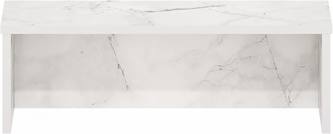Furinno Helena Kitchen Counter Stackable Organizer Shelf, Set of 1, 18-Inch, Marble White